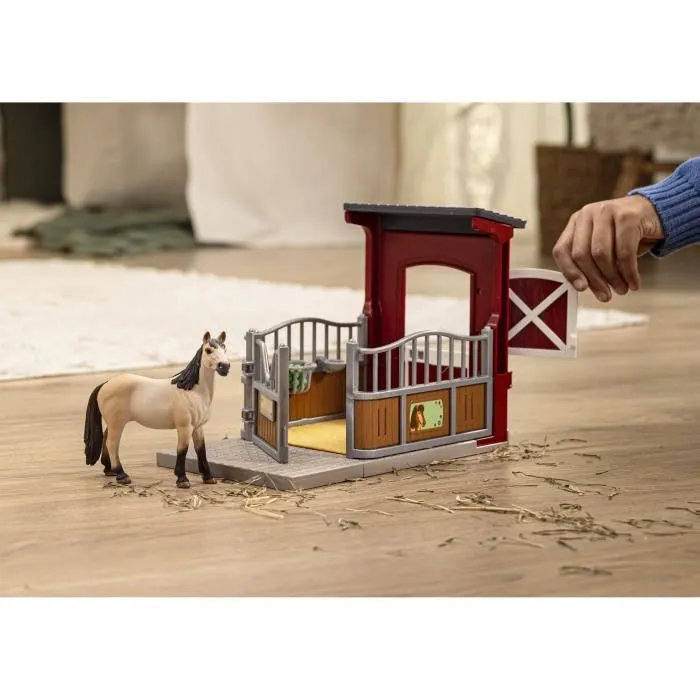 Coffret Box avec Jument Mustang, Figurine réaliste, Taille 24 cm, SCHLEICH 42724 Farm World, Dès 4 ans-3