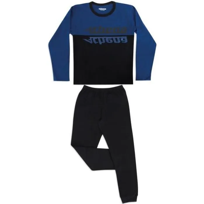 Pyjama long - ATHENA - Spirit Bleu - 100% Coton - Taille 6/8 à 16 ans - Garçon-0