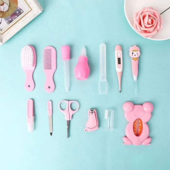 Trousse de Soin et Santé Pour Bébé Essentiel de Toilette - Rose-1