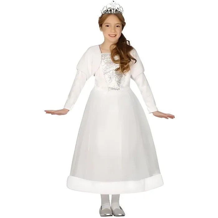 Déguisement Princesse Blanche - NO NAME - Conte de fées - Enfant - Polyester-0