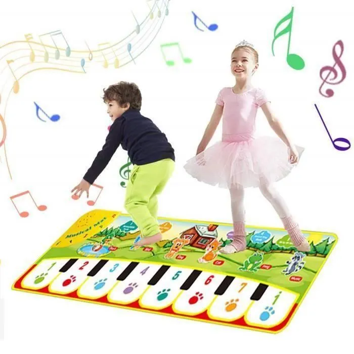 PIMPIMSKY Tapis Musical Bébé Piano , 90x28cm Tapis de Jeu Musical Instrument Touch Jeu Clavier pour Enfants Cadeau-3