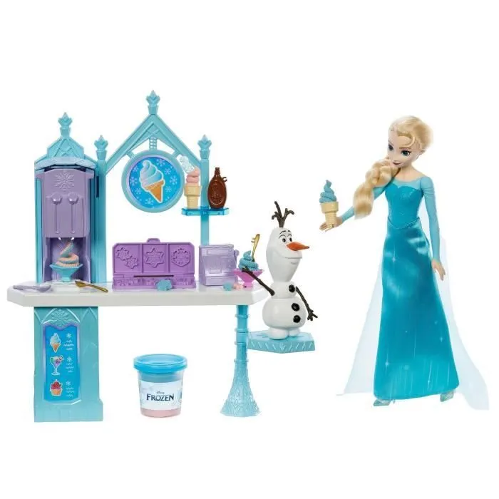 Disney-La Reine des Neiges-Elsa et Olaf Douceurs Givrées-Coffret pâte à modeler HMJ48-0