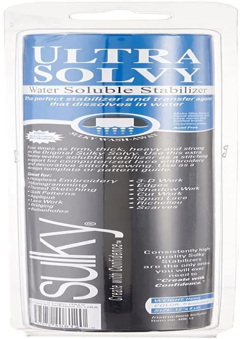 Jeu de mode - couture - stylisme Sulky - 102561 - Ultra Solvy eau stabilisateur Soluble Roll-12 ''X 8 mètres-0