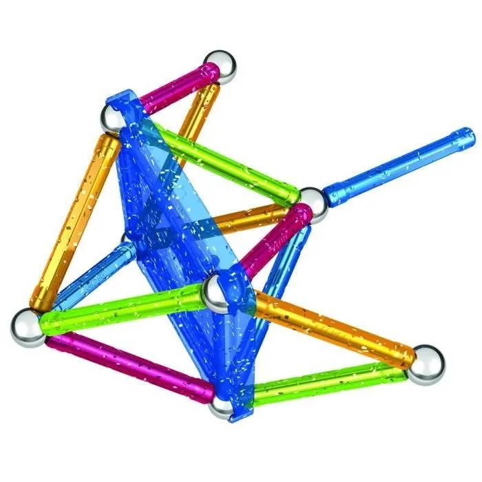 Jeu de Construction - GEOMAG - Glitter - 30 pièces - Multicolore - À partir de 3 ans-3