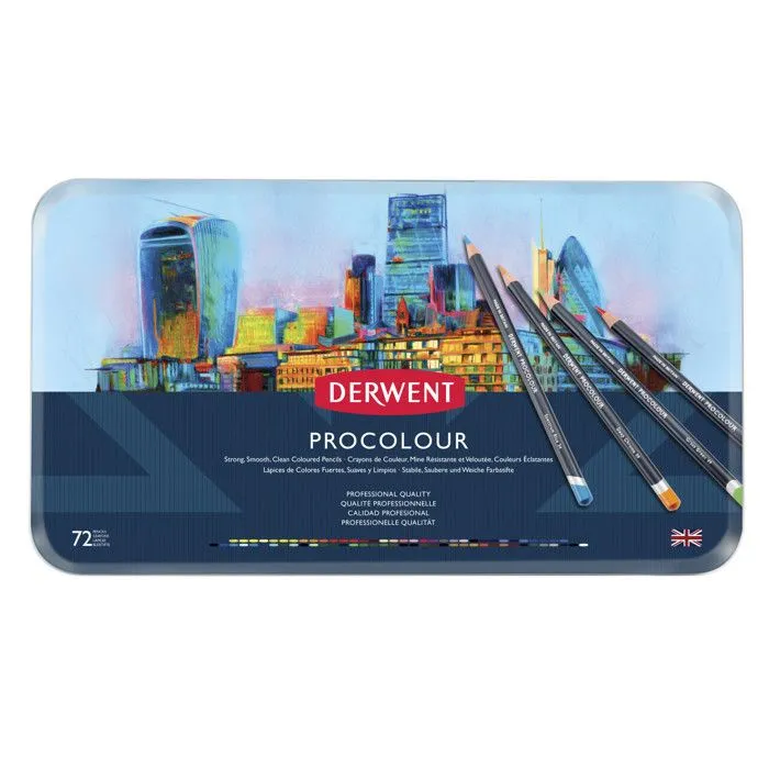 Crayon - DERWENT - Procolour - Lot de 72 - Multicolore - Résistant et lisse-3