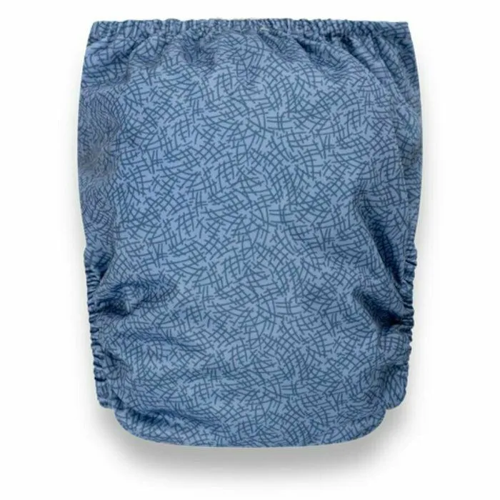 Bumbuns - Couche lavable à scratch (TE1) - Criss cross blue - Insert intégré-2
