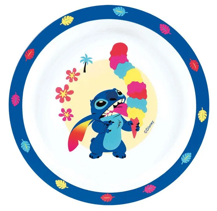 DISNEY LILO ET STITCH - Ensemble repas 3 pièces (assiette,bol, verre)-1