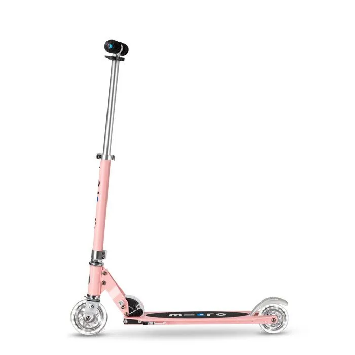 Trottinette Enfant Micro Sprite LED Rose - 2 Roues Lumineuses Pliable-2