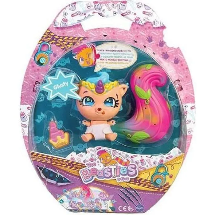Poupée Bébé - Famosa - The Beasties Bellies Glusty - 17 cm - Fonctionne à piles - Âge 3 ans et plus-0