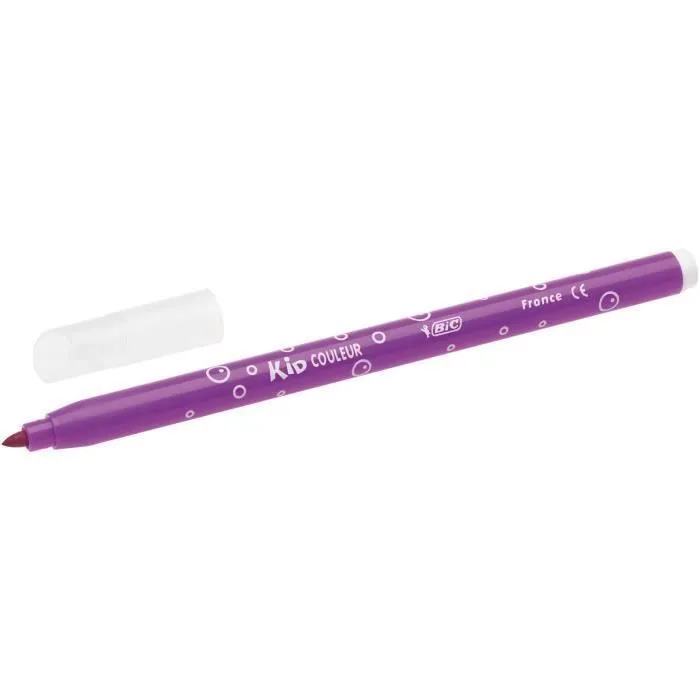 BIC Kids Kid Couleur Feutres de Coloriage à Pointe Moyenne - Couleurs Assorties, Etui Carton de 36-1