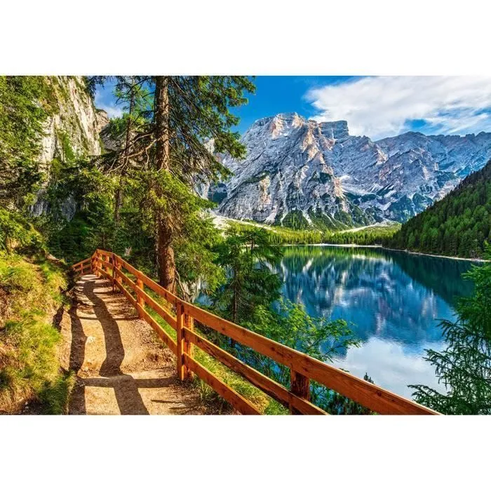 Puzzle 1000 pièces - CASTORLAND - Lac de Braies, Italie - Age minimum 12 ans-0