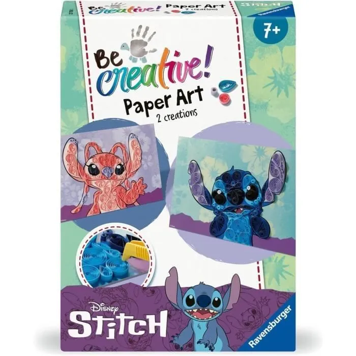 Be Creative Quilling Stitch, 2 réalisations Tableaux, Papier coloré, Dès 7 ans, 23750, Ravensburger-0