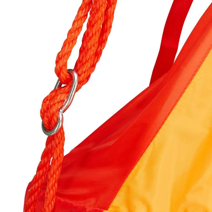Relaxdays Tente pour balançoire en nid 110 cm accessoire jardin siège rond revêtement, rouge-orange-4