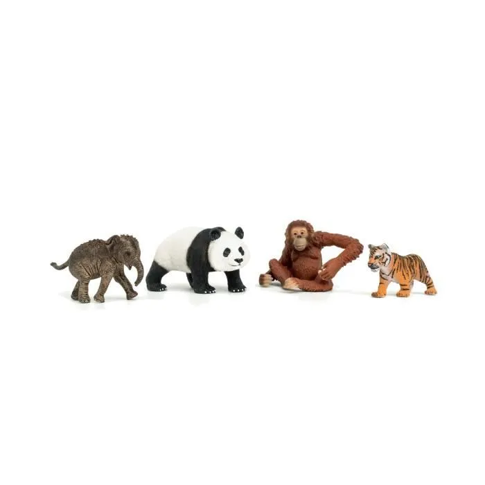 Mes Premiers Animaux d'Asie, Figurines d'animaux, SCHLEICH 42736 Wild Life, dès 5 ans-1