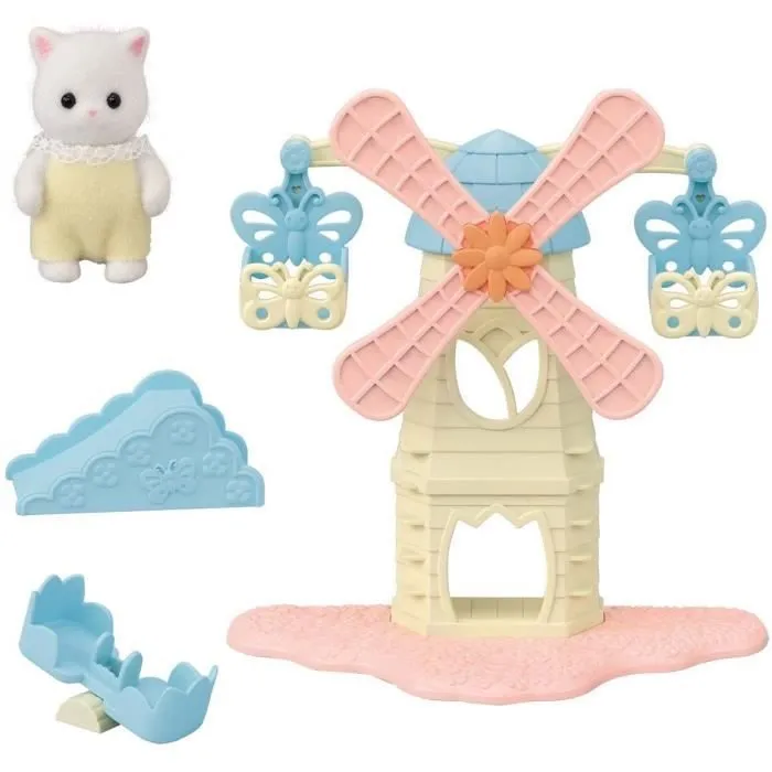Figurines miniatures - SYLVANIAN FAMILIES - Le moulin des bébés - Intérieur - Rose - 3 ans-1