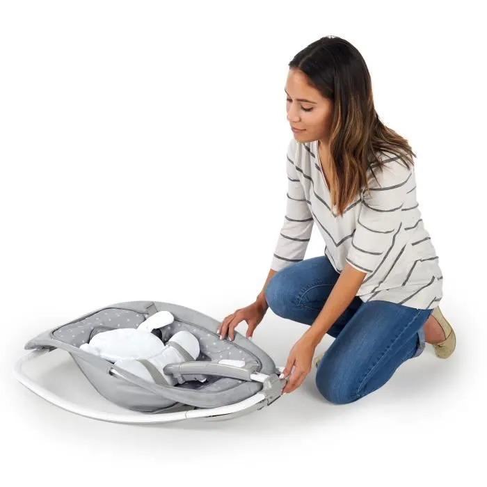 INGENUITY Transat bébé bascule évolutif pliable - Petit Mouton - Position fixe ou bascule, vibrations et sons, arche, jouets d'éveil-7