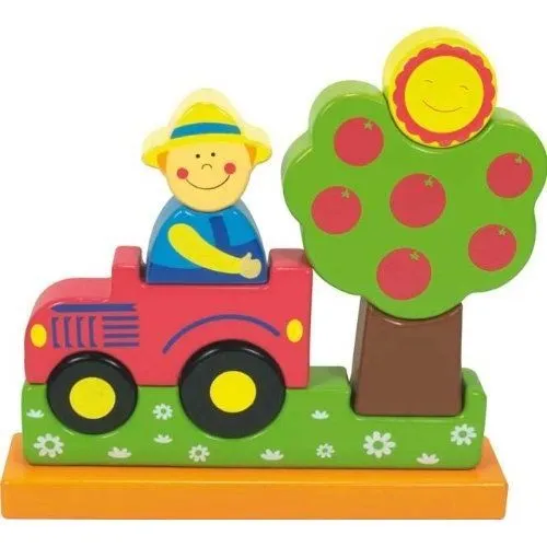 Puzzle magnétique Ulysse Couleurs d'Enfance - La Ferme - 9 pièces en bois aimantées-0