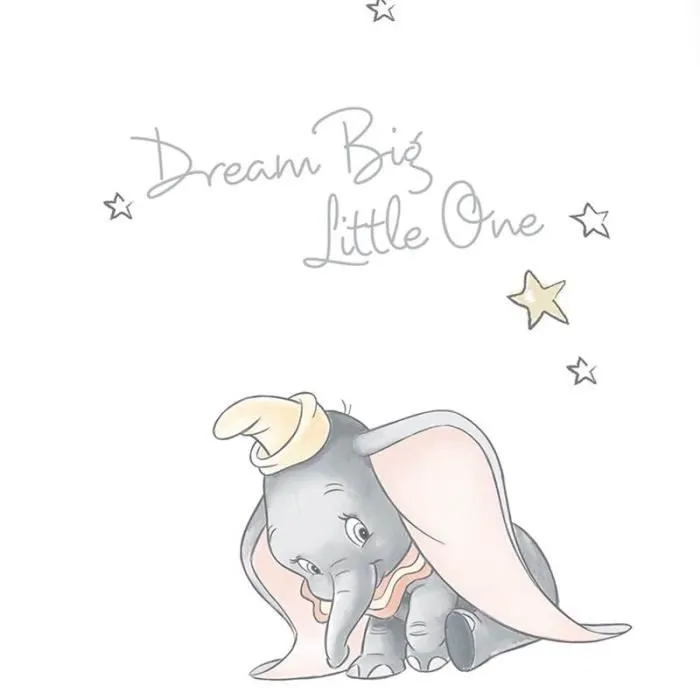 Housse de couette Disney Dumbo - Lit à barreaux (100x135 cm + 1 taie) - Blanc-1