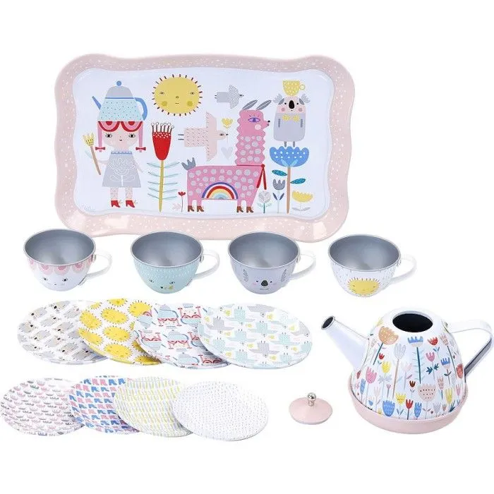 Dinette - VILAC - Suzy Ultman - Théière musicale - 11 pièces - Rose-2