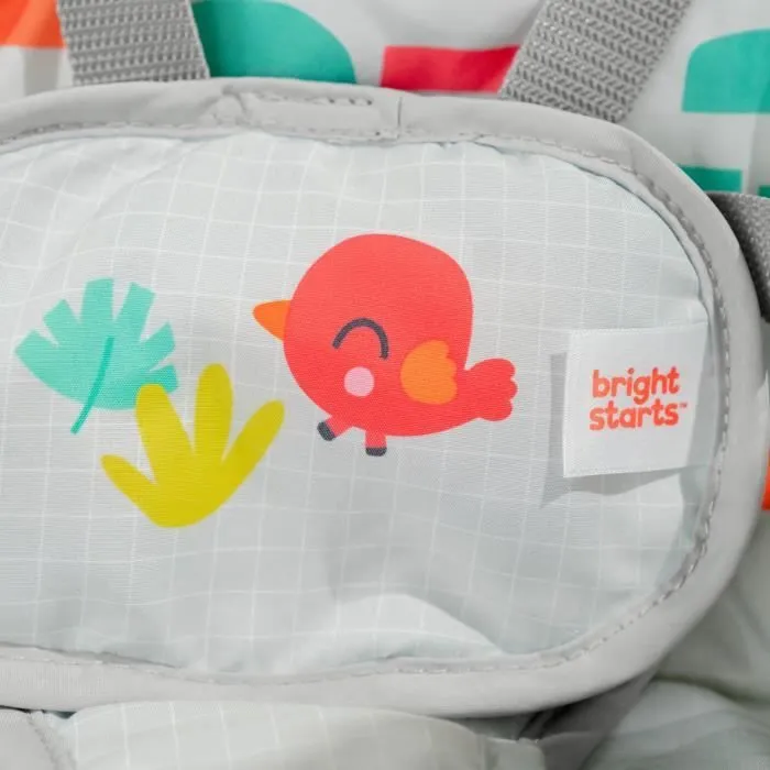 BRIGHT STARTS Balancelle bébé électrique compacte – Animaux, 6 vitesses balancement, 10 chansons, 2 position d'inclinaison-5