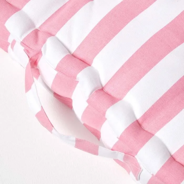 Coussin de sol - Non spécifié - Grandes Rayures - 40 x 40 cm - Rose - Intérieur-3