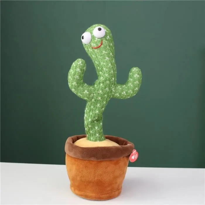 Jouet en Peluche Cactus Dansant - Multicolore - Pour Enfants - Coton PP - Danse et Chante-0