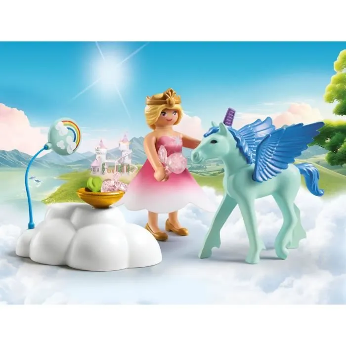 PLAYMOBIL 71802 Princesse et poulain ailé avec nuage, Princess Magic, 16 pièces, Dès 4 ans-1