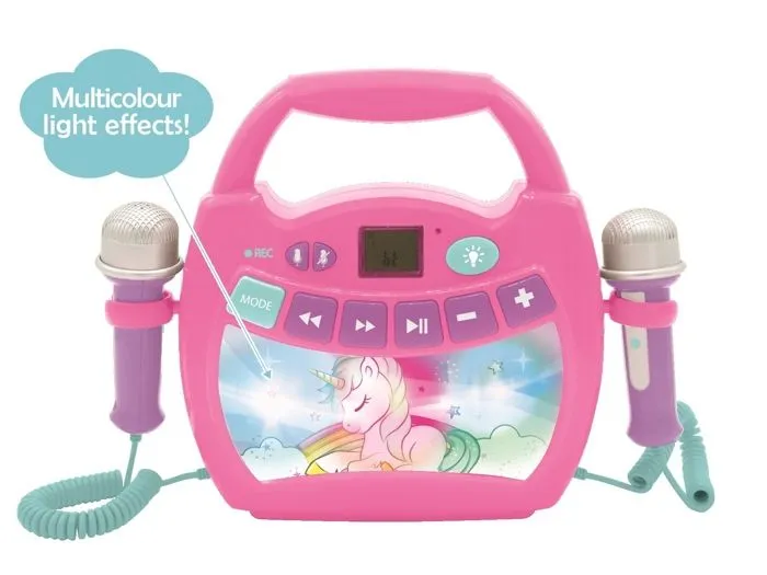 Enceinte Bluetooth Licorne - LEXIBOOK - Effets Lumineux, Micros et Batterie Rechargeable-2