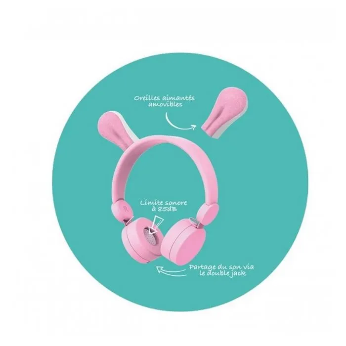 Casque audio enfant Kidyears Loup - Kidywolf - Limitation sonore à 85dB-3