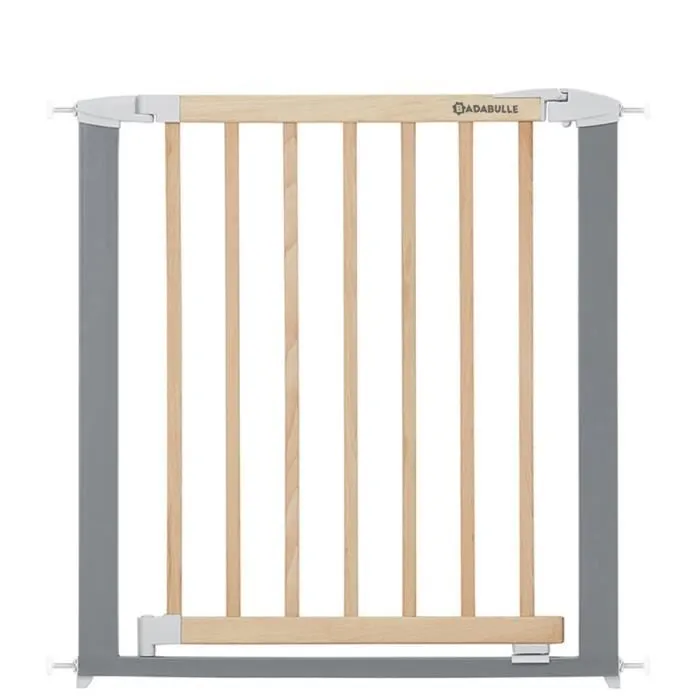 Barrière de Sécurité Enfant Safe & Lock Bois-Métal - BADABULLE - Ouverture Portillon - Fixation Pression-3