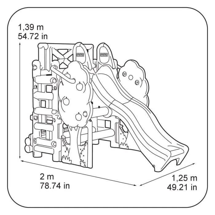 Aire de jeux La Maison des Bois - FEBER - toboggan et bac à sable en plastique anti-UV-4