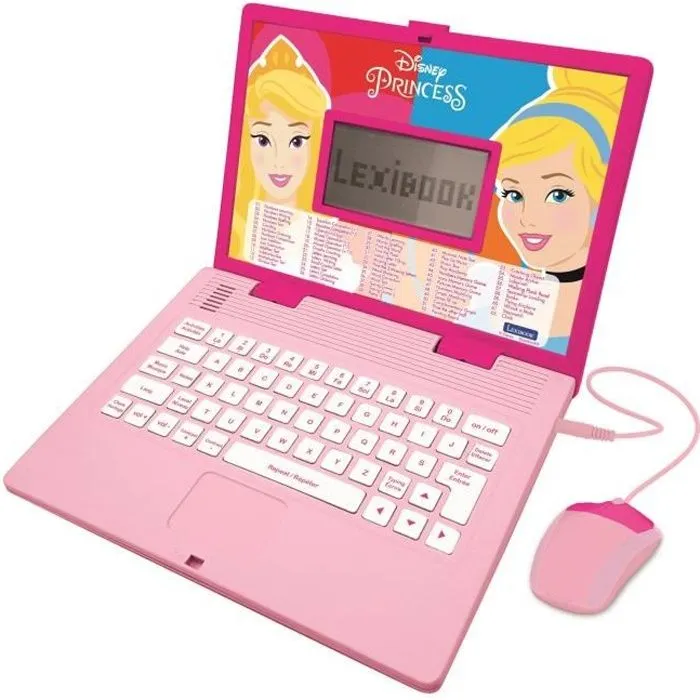 Ordinateur Educatif Bilingue Disney Princesses - LEXIBOOK - 124 activités-0