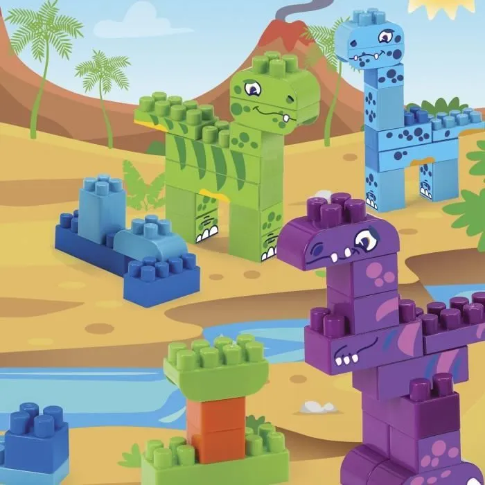 Coffre Dinosaures Abrick 150 pièces - Ecoiffier - Jeu de Construction pour Enfant - Dès 18 Mois-2