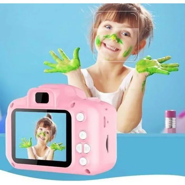 Appareil photo numérique pour enfants - LEMONBEST - Rose Enfants mini - 800 pixels - 8G-0