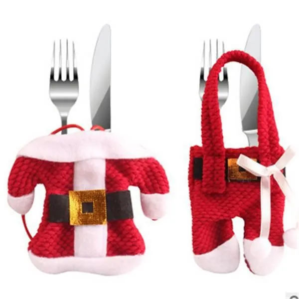 Décoration de fête - Père Noël - 2 Pcs - Rouge - Intérieur - Salle à manger-0