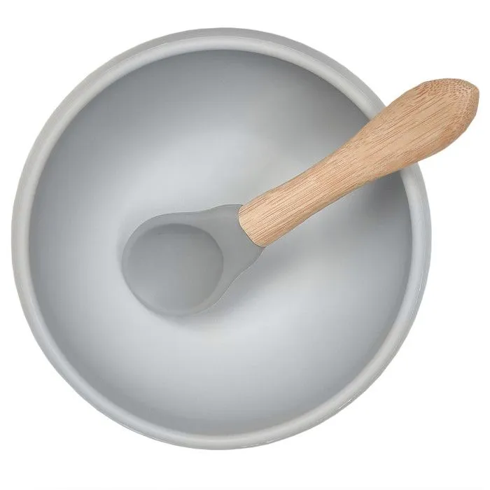 Bol bébé avec ventouse et couvercle en silicone-3