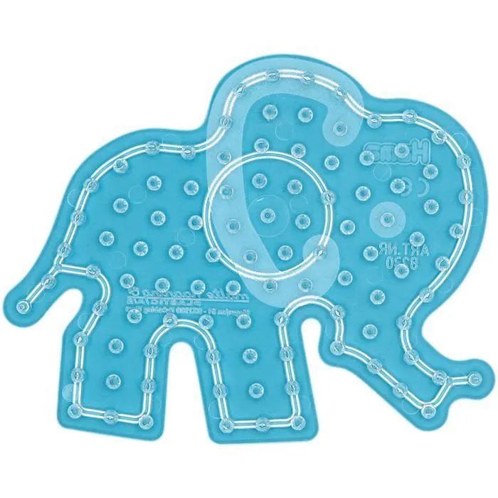 Plaque pour perle à repasser - Hama - Eléphant - Transparent - Ø10 mm - Pour enfants dès 3 ans-1