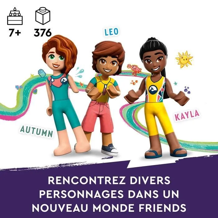 LEGO® Friends 41736 Le Centre de Sauvetage en Mer, Jouet de Vétérinaire Animaux, Enfants 7 Ans-1