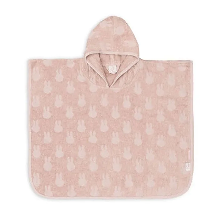 Poncho de bain coton éponge Jollein - Miffy Jacquard Rose Sauvage - 65x62 cm - Bébé-0