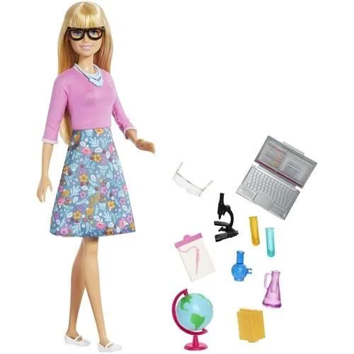 Poupée Barbie - Barbie - Professeur - Blonde - 10 accessoires éducatifs - Multicolore-1
