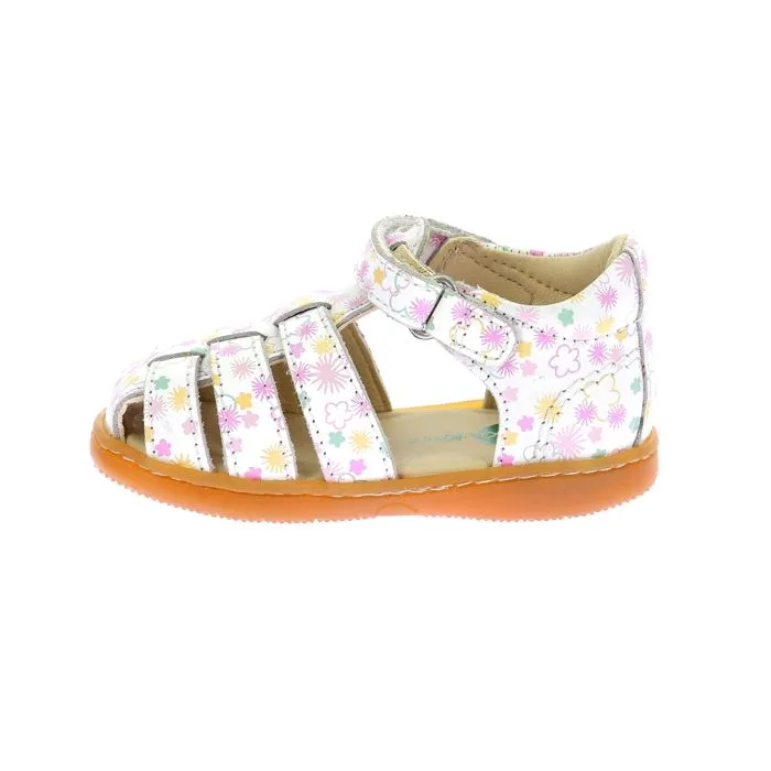 Sandales - KICKERS - Kick Flo - Cuir - Blanc - Scratch-3
