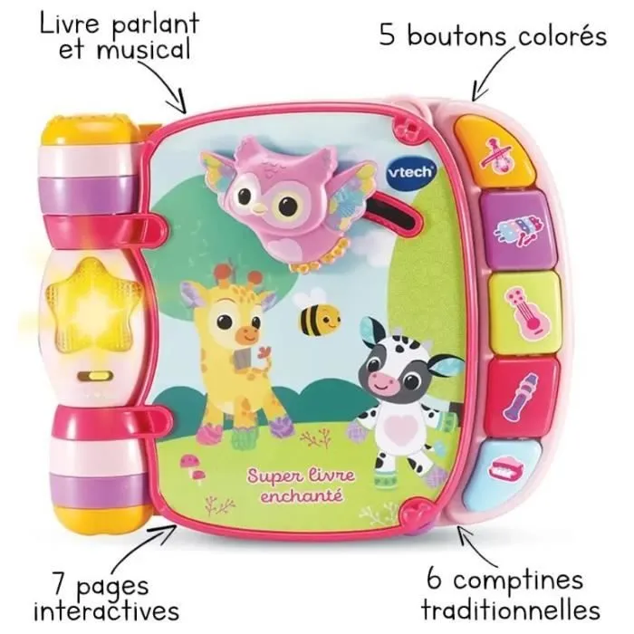 VTECH BABY - Super Livre Enchanté des Baby Loulous - Rose-7