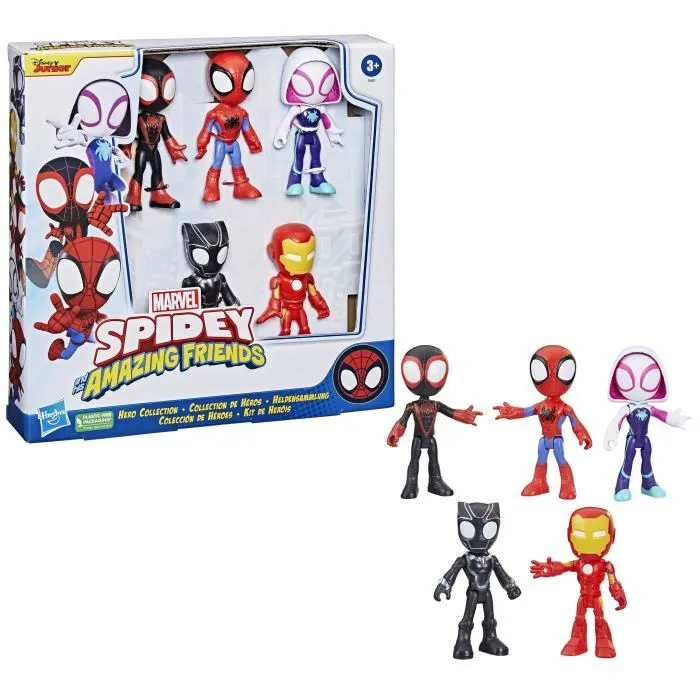 Spidey pack 5 figurines Collection de héros, jouet enfants, Spidey et ses Amis Extraordinaires, Dès 3 ans-1