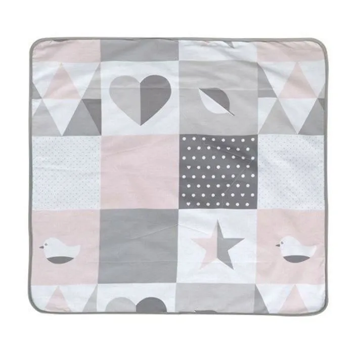 Couverture Bébé - ROBA - Happy Patch - Rose - 80x80 cm - Polaire Doux et Coton-0