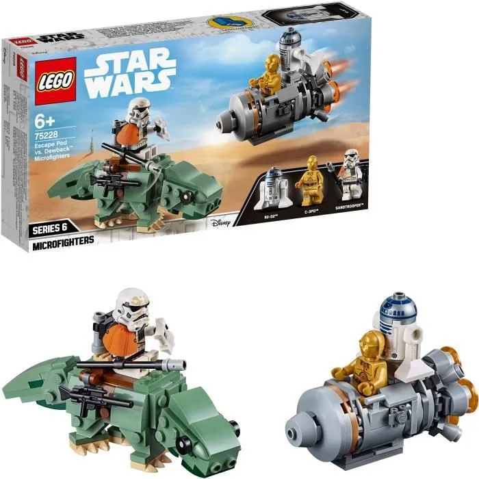 LEGO Star Wars™ 75228 Capsule de sauvetage contre Microfighter Dewback™-2