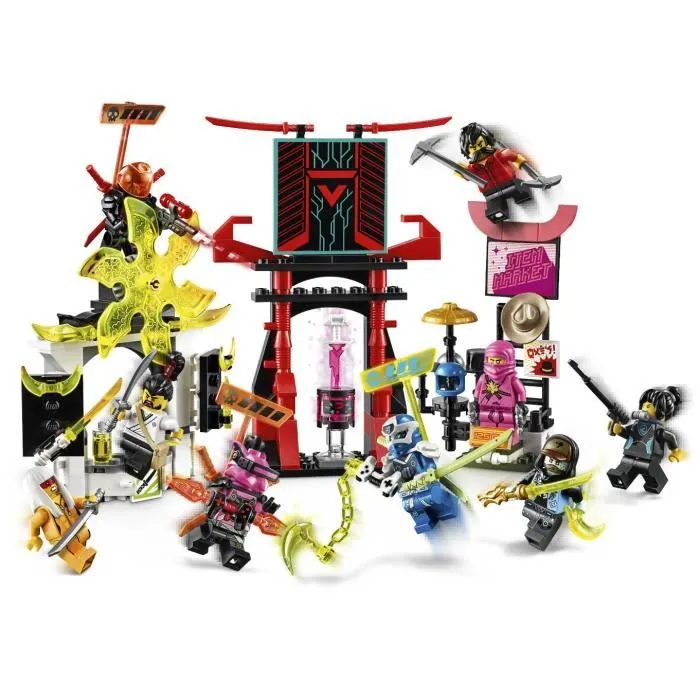Set de jeu - LEGO® - NINJAGO® 71708 - Marché des joueurs - 9 figurines incluses - Pour enfants à partir de 3 ans-1