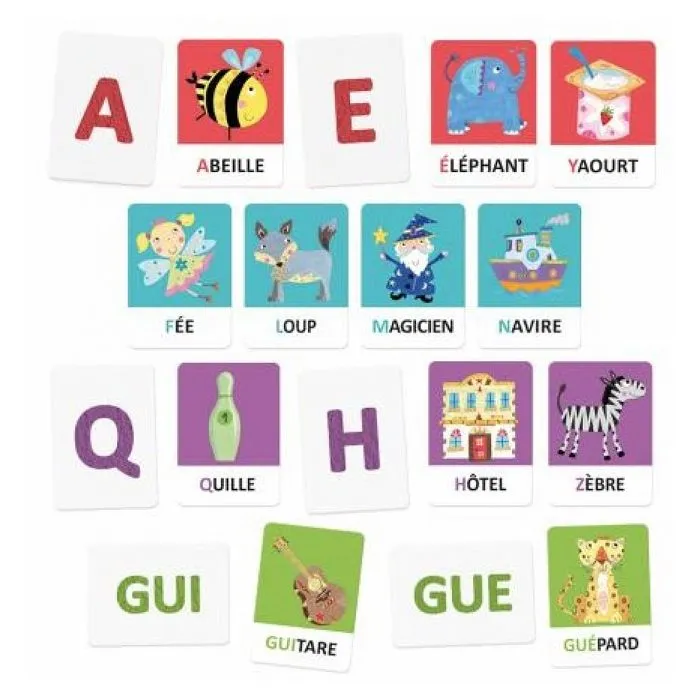 Flashcards Montessori - Headu - Alphabet tactle phonetique - Rouge - Mixte - A partir de 12 mois-1
