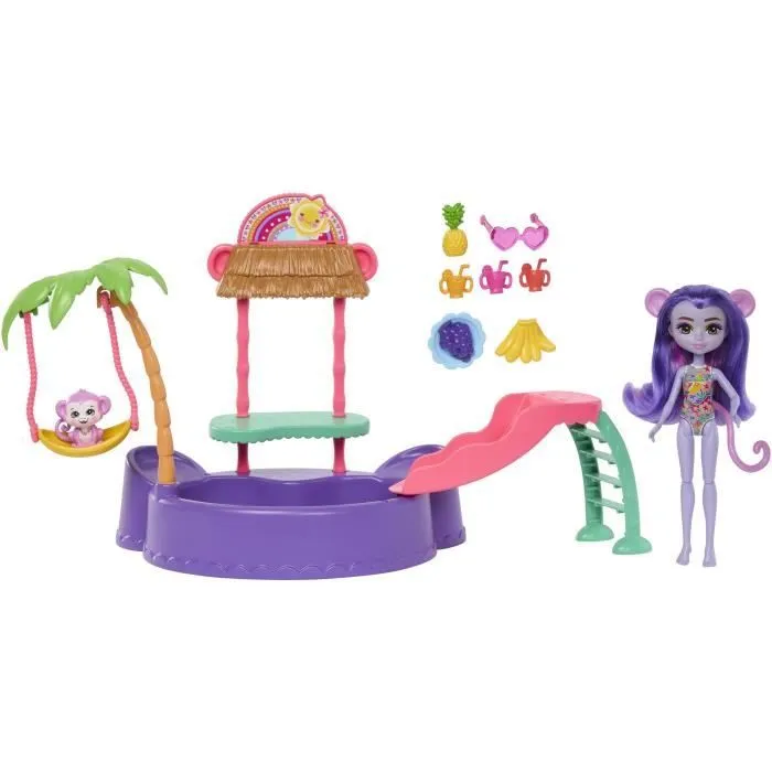 Enchantimals-Piscine singe-Coffret poupée et accessoires HTW73-6