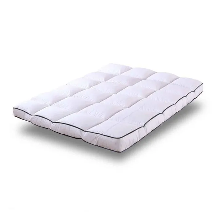 Surmatelas Plumes 90x190 by Sampur | 100% Plumes de Canard | Mi-Ferme et Moelleux | Épaisseur 8 cm-0