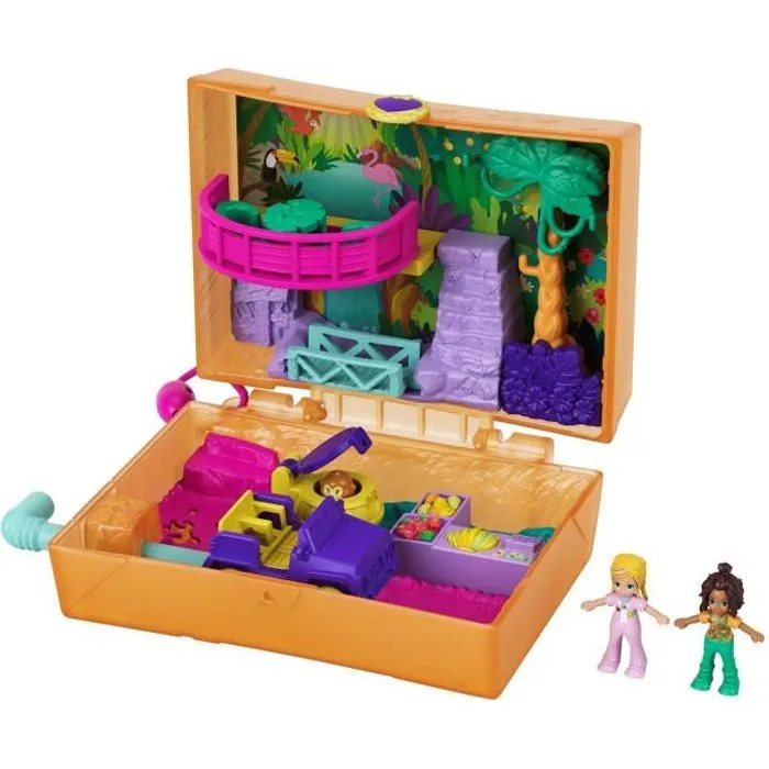 Coffret Univers Le Jus de Fruits Safari - POLLY POCKET - 5 surprises, 2 micro-figurines et autocollants-0
